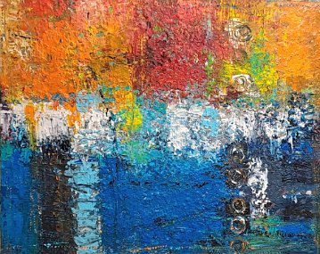 283 ein Träumchen, Nr. 5 Bild 283 - EIN TRÄUMCHEN - Nr.5 aus der Serie - Mischtechnik auf Leinwand - Größe 100 x 80cm