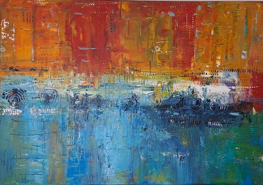 284 Ein Träumchen, Nr. 7 Bild 284 - EIN TRÄUMCHEN - Nr.7 aus der Serie - Mischtechnik auf Leinwand - Größe 100 x 70cm