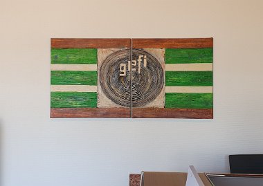 186 GEFI Bild 186 - GEFI - verkauft - Imagebild der Firma Gerhard Fischer e.K. - Mischtechnik auf Leinwand - Diptychon Größe: 120 x 60cm