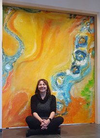 400 Schiebetür Vorderseite Bild 400 - SCHIEBETÜR VORDERSEITE - verkauft - auf Holz - Größe: 220 x 180 cm